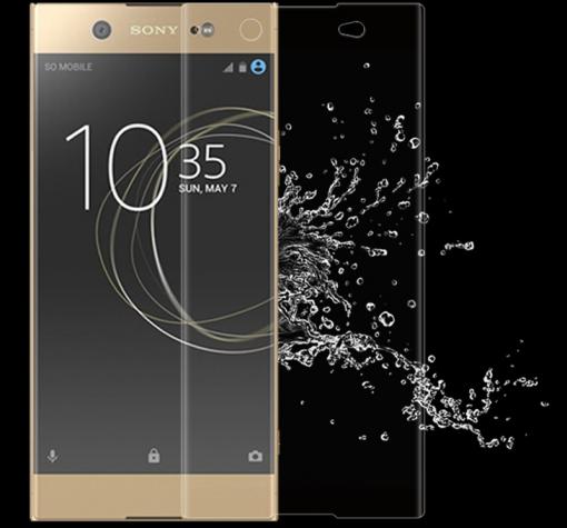 4D full cover Tempered glass screen protector Sony Xperia XA1 / Заоблен стъклен скрийн протектор Sony Xperia XA1 - прозрачен