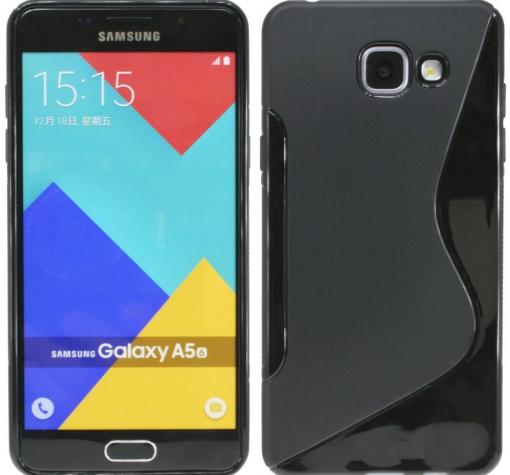 Силиконов калъф / гръб / TPU S-Line за Samsung A5 2016 A510 - черен