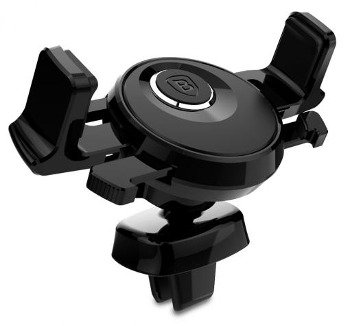 Универсална стойка за кола Baseus Mechanical Era Car Mount 360° въртяща се за Samsung, Apple, Huawei, Lenovo, LG, HTC, Sony, Nokia, ZTE, Xiaomi - черна