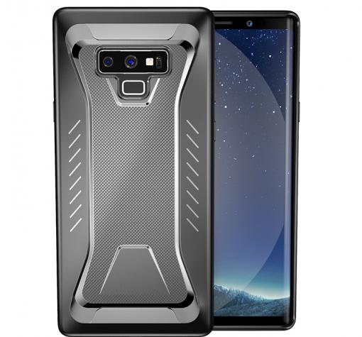 Луксозен силиконов калъф / гръб / TPU Hybrid за Samsung Note 9 - черен