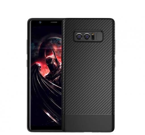 Луксозен силиконов калъф / гръб / TPU за Samsung Note 8 N950 - черен / carbon