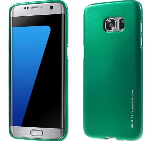 Луксозен силиконов калъф / гръб / TPU MERCURY i-Jelly Case Metallic Finish за Samsung A3 2016 A310 - зелен