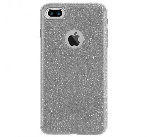 Луксозен ултра тънък силиконов калъф / гръб / TPU Ultra Thin FSHANG за Apple iPhone 7 - сребрист / брокат