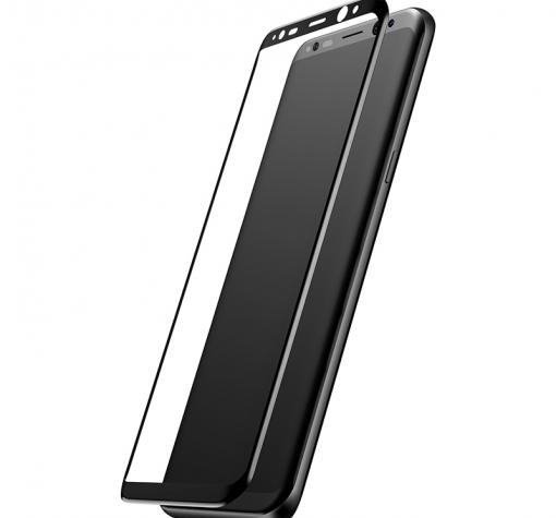 3D full cover Tempered glass screen protector Baseus Arc / Извит стъклен скрийн протектор Baseus Arc за Samsung S8 G950 - черен