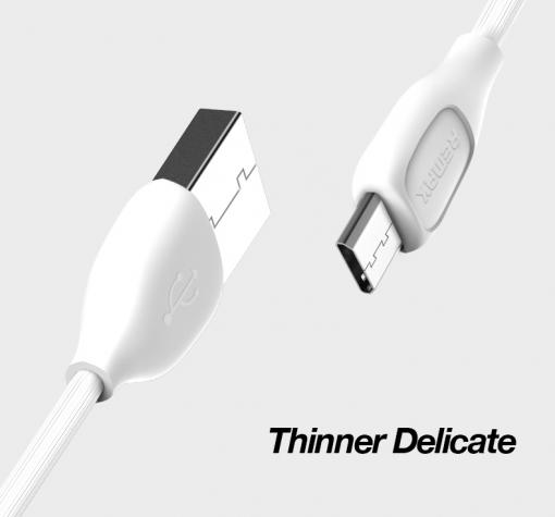 Оригинален Micro USB кабел REMAX Lesu RC-050m 1m / Micro USB Charging Data Cable за Samsung, Huawei, LG, HTC, Sony, Lenovo, Alcatel и други - бял