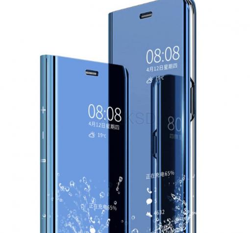 Луксозен калъф Clear View Cover с твърд гръб за Huawei Honor 20 / Huawei Nova 5T - син — снимка 2