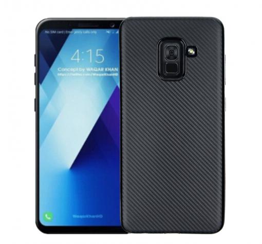 Силиконов калъф / гръб / TPU за Samsung A6 2018 A600 - черен / Carbon