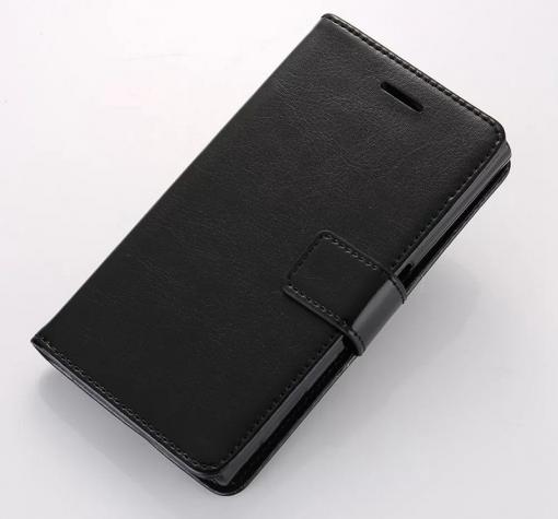 Кожен калъф Flip тефтер със стойка за Huawei Mate S - черен