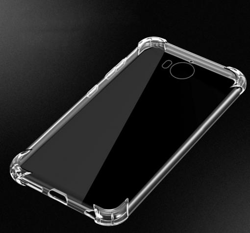 Удароустойчив ултра тънък силиконов калъф / гръб / TPU за Huawei Y5 2017 / Y6 2017 - прозрачен