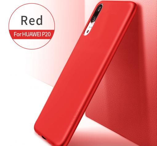 Оригинален силиконов калъф / гръб / TPU X-LEVEL Guardian Series за Huawei P20 - червен / мат