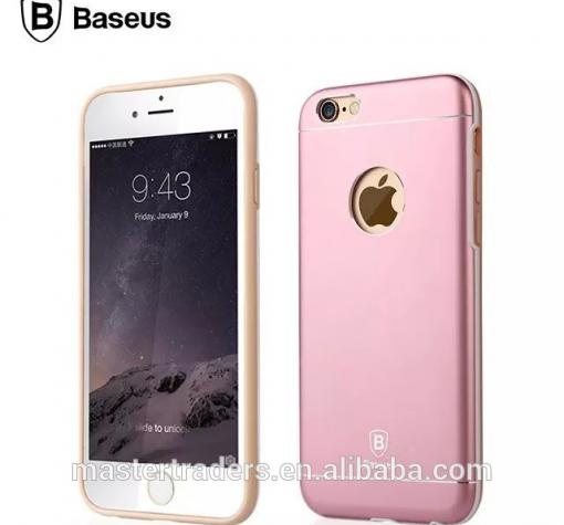 Луксозен твърд гръб Baseus Design за Apple iPhone 6 / 6S - розов