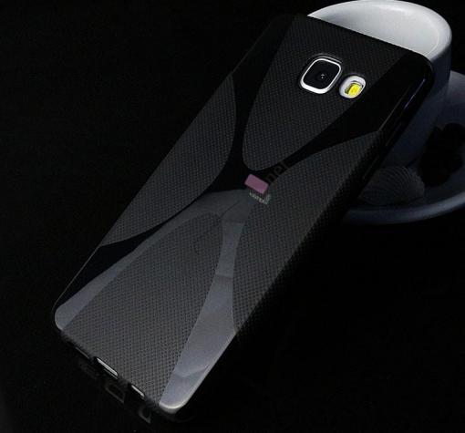 Силиконов калъф / гръб / TPU X Line за Samsung A5 2017 A520 - черен