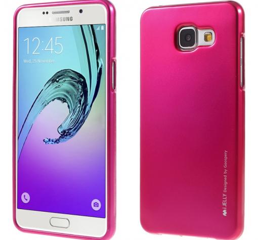 Луксозен силиконов калъф / гръб / TPU MERCURY i-Jelly Case Metallic Finish за Samsung A3 2016 A310 - цикламен