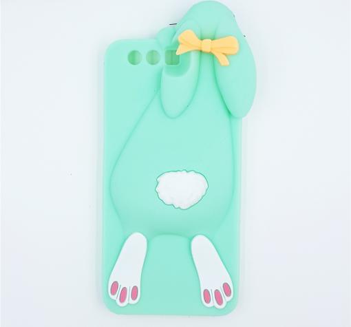 Силиконов калъф / гръб / TPU / PINK 3D за Huawei P10 - MOSCHINO / заек / зелен