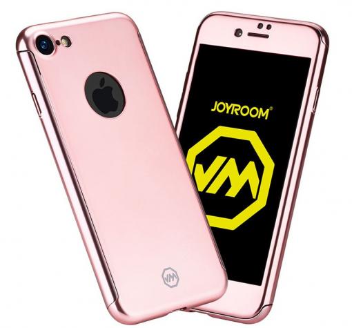 Твърд гръб Magic Skin 360° Joy Room 3in1 за Apple iPhone 6 / iPhone 6S - Gold Rose / JR-BR154