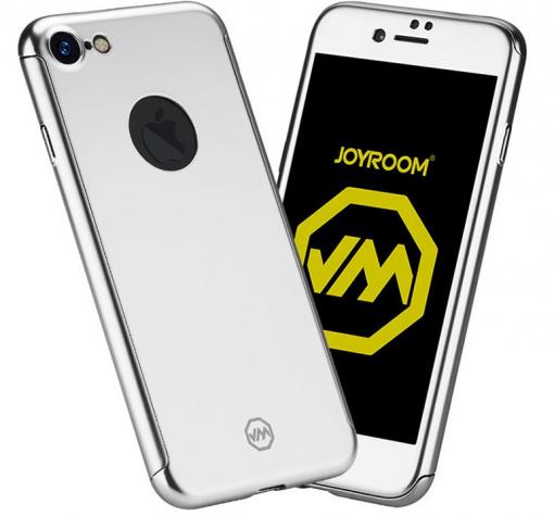 Твърд гръб Magic Skin 360° Joy Room 3in1 за Apple iPhone 7 - сребрист / JR-BR207