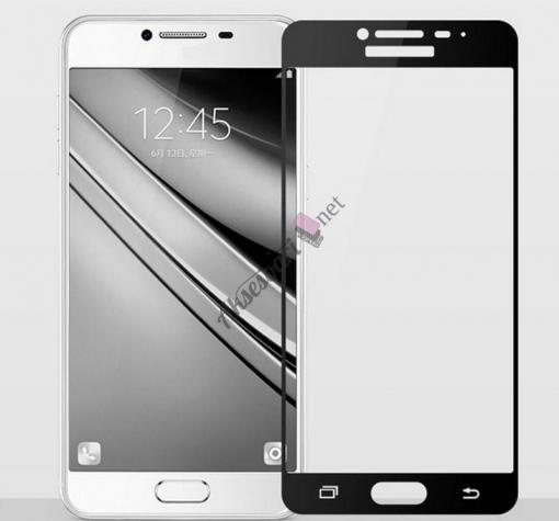3D full cover Tempered glass screen protector Samsung A3 2016 A310 / Извит стъклен скрийн протектор Samsung A3 2016 A310 - черен