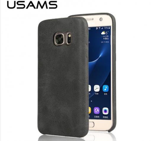 Луксозен твърд гръб USAMS BOB Series за Samsung S7 Edge G935 - черен