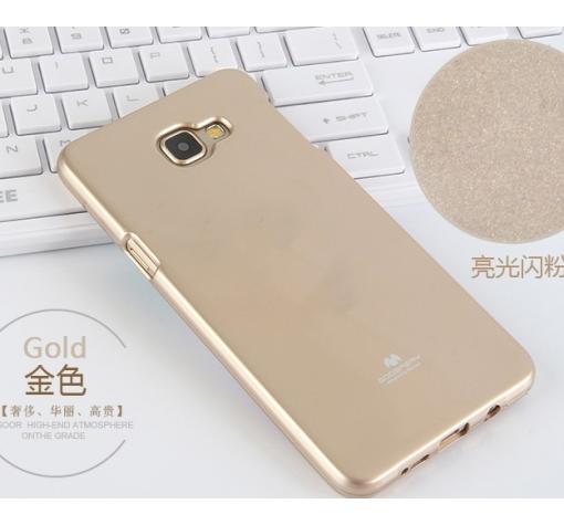 Луксозен силиконов калъф / гръб / TPU Mercury GOOSPERY Jelly Case за Samsung A3 2017 A320 - златист