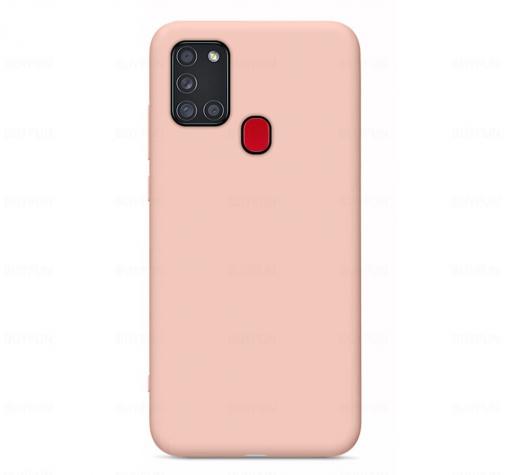 Луксозен силиконов калъф / гръб / Nano TPU за Samsung A21s - телесен