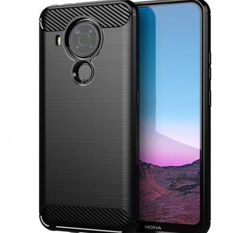 Силиконов калъф / гръб / TPU за Nokia 5.4 - черен / carbon