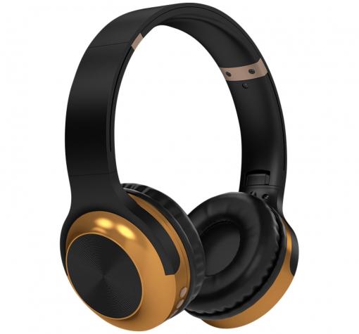 Стерео слушалки Bluetooth A10 / Wireless Headphones / безжични Bluetooth Wireless слушалки A10 - черни със златисто
