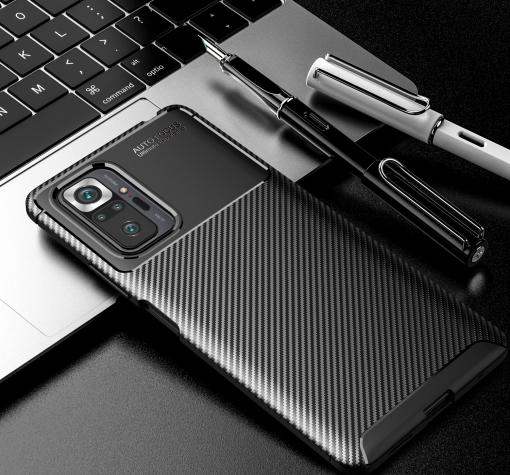 Луксозен силиконов калъф / гръб / TPU Auto Focus за Motorola Moto G100 - черен / Carbon