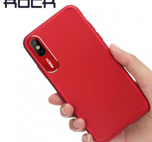 Луксозен твърд гръб ROCK Classy Series за Apple iPhone X - червен