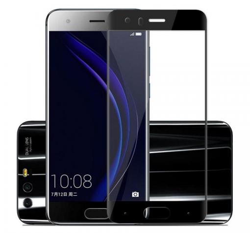 3D full cover Tempered glass Full Glue screen protector Huawei Honor 10 / Извит стъклен скрийн протектор с лепило от вътрешната страна за Huawei Honor 10 - черен