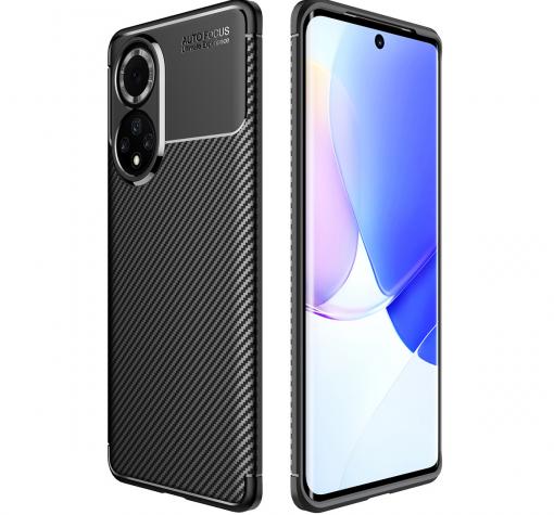 Луксозен силиконов калъф / гръб / TPU Auto Focus за Huawei Honor 50 - черен / Carbon