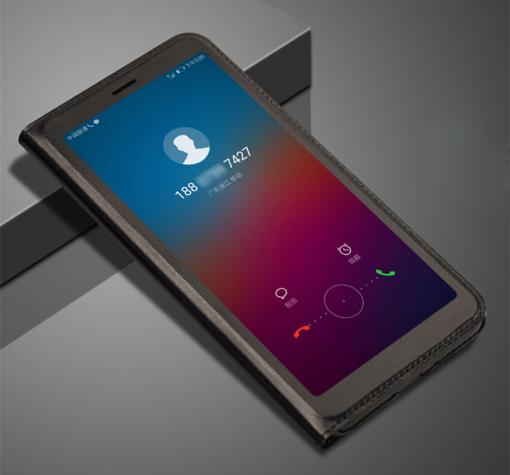 Луксозен кожен калъф Active Flip Cover за Huawei Honor Note 10 - черен