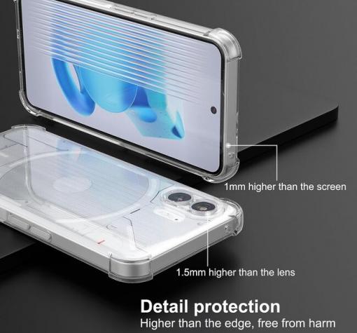Удароустойчив силиконов калъф / гръб / TPU Anti Shock за Nothing Phone 2 - прозрачен кейс — снимка 4