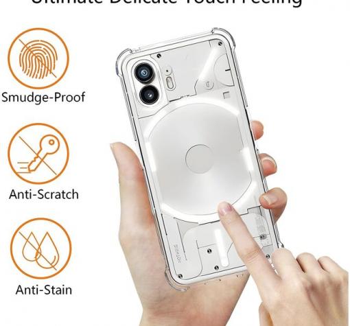 Удароустойчив силиконов калъф / гръб / TPU Anti Shock за Nothing Phone 2 - прозрачен кейс — снимка 3