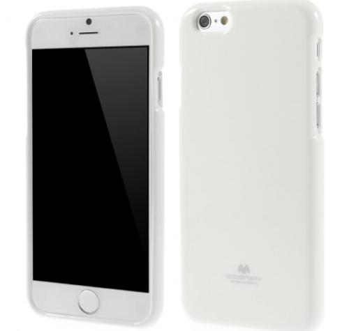 Луксозен силиконов калъф / гръб / TPU Mercury GOOSPERY Jelly Case за Apple iPhone 6 4.7" - бял