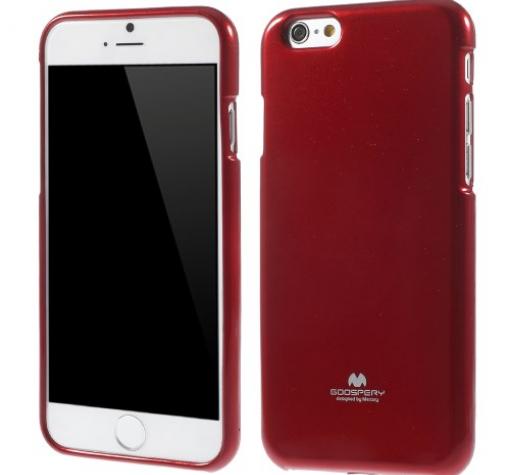 Луксозен силиконов калъф / гръб / TPU Mercury GOOSPERY Jelly Case за Apple iPhone 6 4.7" - червен
