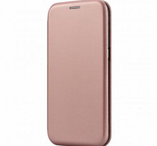 Луксозен кожен калъф Flip тефтер със стойка OPEN за Apple iPhone 6 / iPhone 6S - Rose Gold