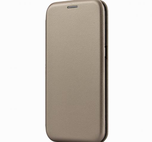 Луксозен кожен калъф Flip тефтер със стойка OPEN за LG K42 - сив