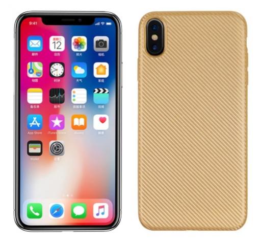 Силиконов калъф / гръб / TPU за Apple iPhone XR - златист / Carbon