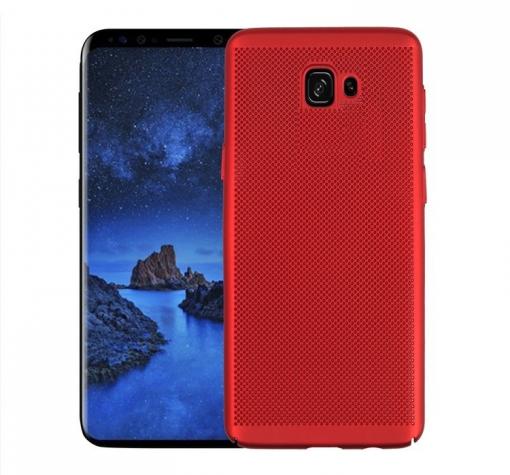 Луксозен твърд гръб за Samsung J4 Plus 2018 - червен / Grid
