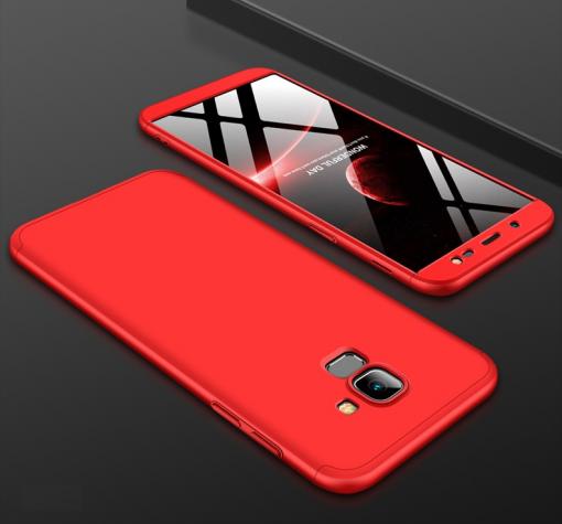 Твърд гръб Magic Skin 360° FULL за Samsung J6 2018 - червен