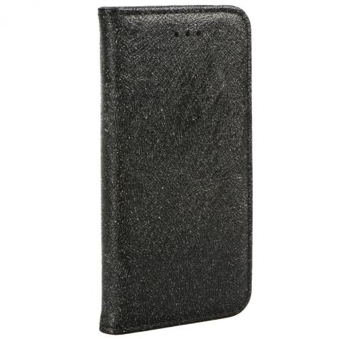 Лукзозен кожен калъф Magic Book със стойка за Samsung J7 2017 J730 - черен