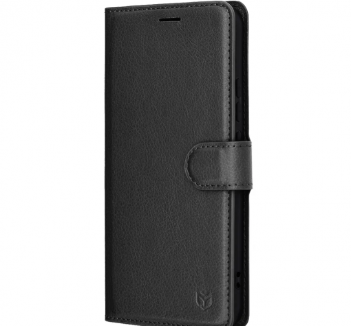 Луксозен кожен калъф Magnet Book със стойка за Motorola Moto Edge 70 Fusion - черен