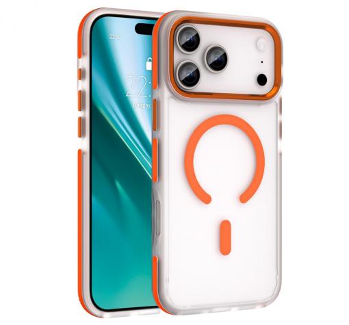 Оригинален удароустойчив гръб / кейс Etteri Icy Mag case iPhone 17 Pro (6.3) - Оранжев