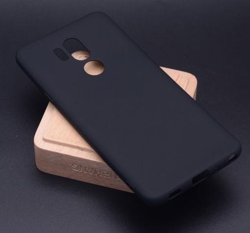 Силиконов калъф / гръб / TPU за LG G7 ThinQ - черен / мат