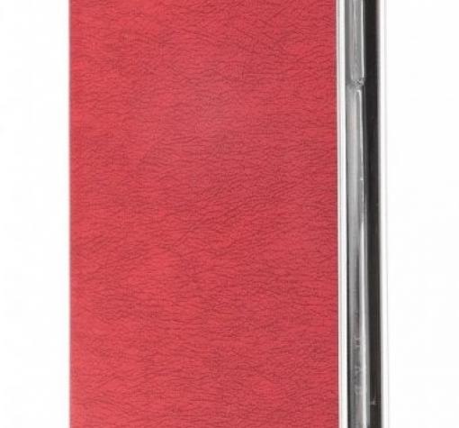 Луксозен кожен калъф Flip тефтер Luna Book за Samsung A02s - червен