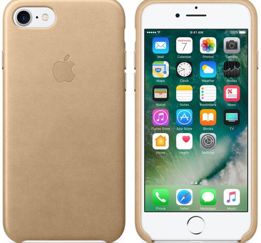 Оригинален кожен гръб за Apple iPhone 6 / iPhone 6S - златист