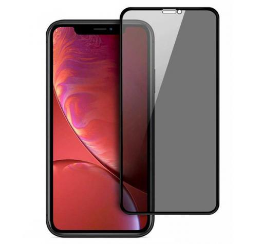 Privacy 5D full cover Tempered glass Full Glue screen protector Xiaomi Mi 11 Lite / Privacy Извит стъклен скрийн протектор с лепило от вътрешната страна за Xiaomi Mi 11 Lite - черен / прозрачен