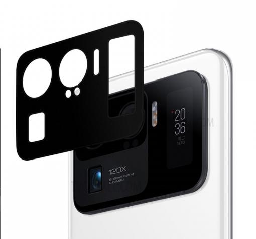 Удароустойчив протектор за камера / FLEXIBLE Nano Glass Camera Lens / на Xiaomi Mi 11 Ultra - черен