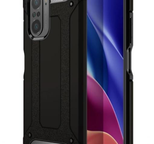 Силиконов гръб TPU Spigen Hybrid с твърда част за Xiaomi Mi 11i 5G - черен