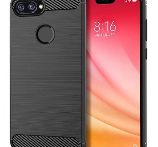 Силиконов калъф / гръб / TPU за Xiaomi Mi 8 Lite - черен / carbon
